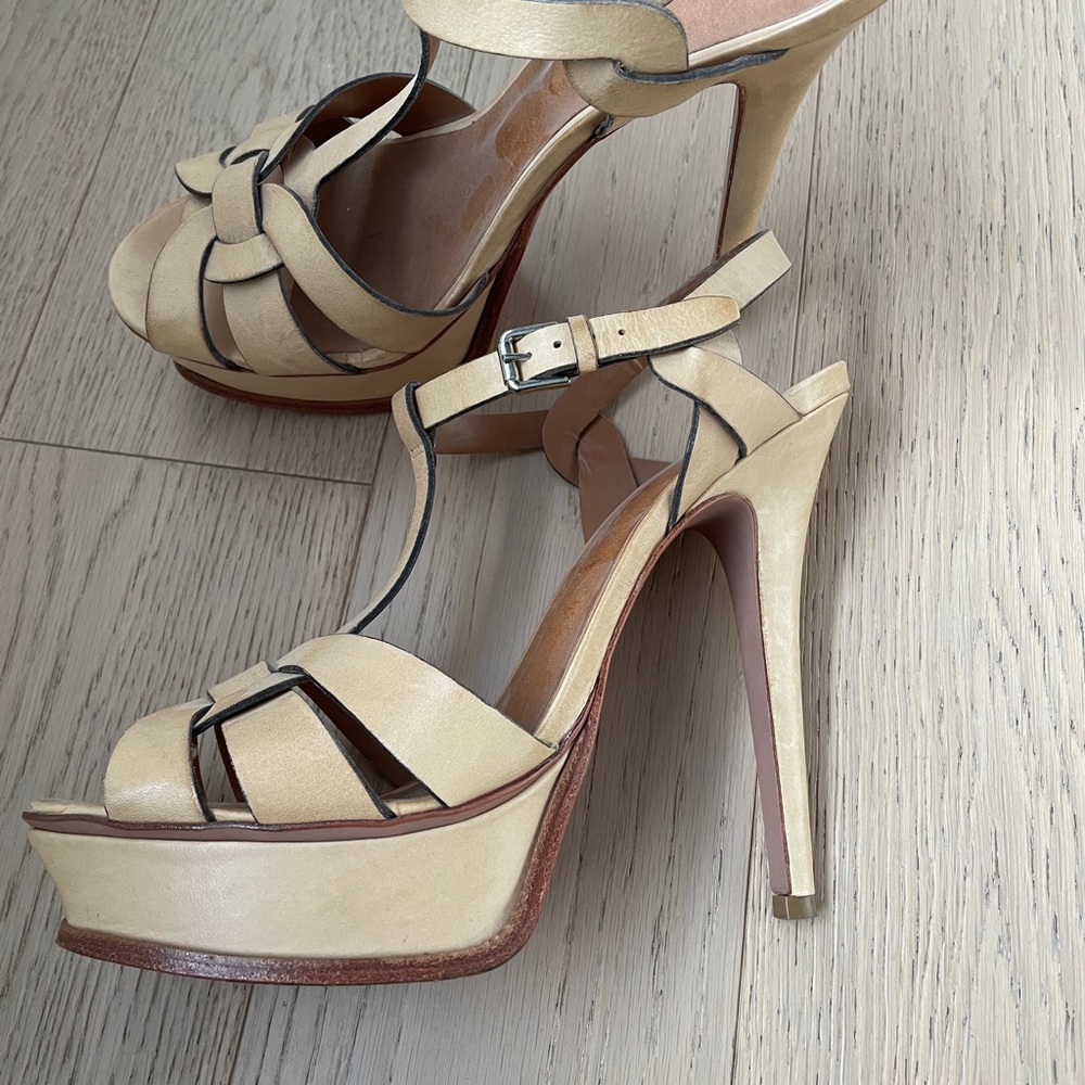 Saint Laurent Tribute platform sandals - Picture 2 of 4